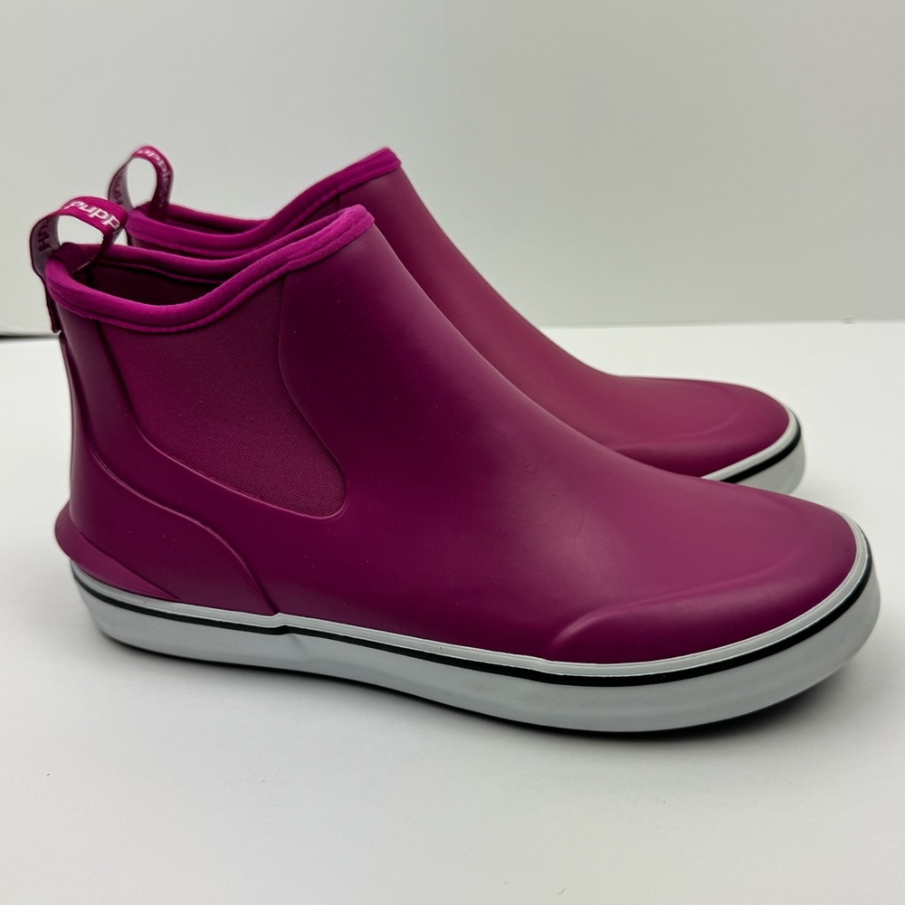 Hush Puppies Women's Chelsea Rain Boot in the Very Berry colorway. Size 7.